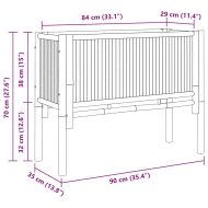 Повдигнато легло Кафяво 90 x 35 x 70 см Бамбук