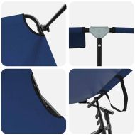 Сгъваем шезлонг 2 pcs Синьо 190 x 57 x 81 см оксфорд