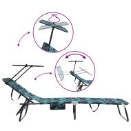 Сгъваем шезлонг 2 pcs Многоцветен 190 x 57 x 81 см оксфорд
