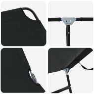 Сгъваем шезлонг 2 pcs Черно 188 x 57 x 86,5 см Полиестер