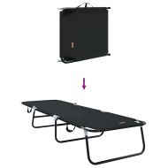 Сгъваем шезлонг 2 pcs Черно 188 x 57 x 86,5 см Полиестер
