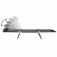 Сгъваем шезлонг 2 pcs Черно 182 x 55 x 85,5 см Textilene