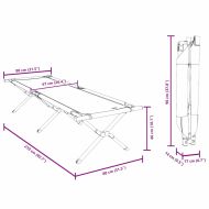 Сгъваемо къмпинг легло Червено 210 x 80 x 46 см