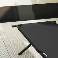 Сгъваемо къмпинг легло 2 pcs Черно 210 x 80 x 46 см