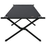 Сгъваемо къмпинг легло 2 pcs Черно 210 x 80 x 46 см