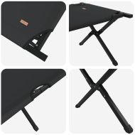 Сгъваемо къмпинг легло 2 pcs Черно 210 x 80 x 46 см