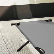 Сгъваемо къмпинг легло 2 pcs Сив 210 x 80 x 46 см