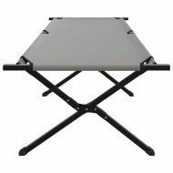Сгъваемо къмпинг легло 2 pcs Сив 210 x 80 x 46 см