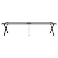 Сгъваемо къмпинг легло 2 pcs Сив 210 x 80 x 46 см