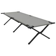 Сгъваемо къмпинг легло 2 pcs Сив 210 x 80 x 46 см
