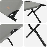 Сгъваемо къмпинг легло 2 pcs Сив 210 x 80 x 46 см