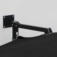 Градински парасол Черно 248 x 248 x 148 см Полиестер и стомана