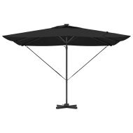 Плажен чадър Черно 286 x 284 x 270 см Алуминий и полиестер