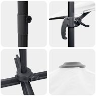 Рома Парасол Бежово 286 x 284 x 265 см Алуминий и полиестер