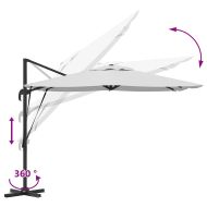 Рома Парасол Бежово 286 x 284 x 265 см Алуминий и полиестер