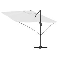 Плажен чадър Пясък 351 x 250 x 260 см Полиестер и алуминий