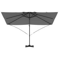 Плажен чадър Антрацит 351 x 250 x 260 см Полиестер и алуминий