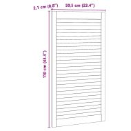 Врата за шкаф с врата Естествен 110 x 2,1 x 59,5 см