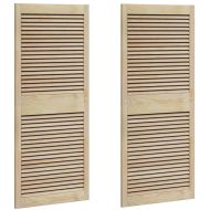 Врата за шкаф с врата 2 pcs Естествен 140,5 x 2,1 x 59,5 см