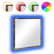 LED огледало за баня Димян дъб 40 x 37 x 8.5 см Инженерно дърво