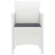Градински стол 2 pcs Бяло 53 x 49 x 85 см Полипропилен
