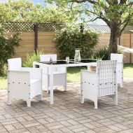 Градински стол 4 pcs Бяло 53 x 49 x 85 см Полипропилен