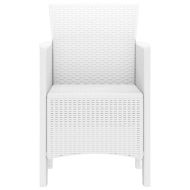 Градински стол 4 pcs Бяло 53 x 49 x 85 см Полипропилен