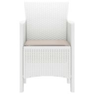 Градински стол 4 pcs Бяло 53 x 49 x 85 см Полипропилен