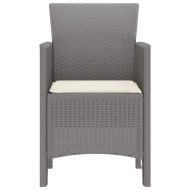 Градински стол 4 pcs Светлосиво 53 x 49 x 85 см Полипропилен
