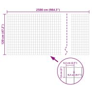 Оградна мрежа, стомана, 25 x 1,2 м, зелена