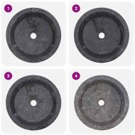 Сива мивка, Ø40x15 см, мрамор