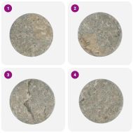 Плот за маса, сив, Ø40x2,5 см, мрамор