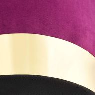 Табуретка, лилаво и златисто, кадифе 28 x 36 cm