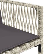 Градински трапезен комплект 5 части с възглавници светлосив