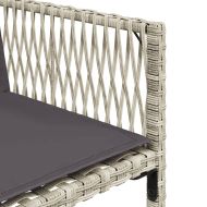 Градински трапезен комплект 9 части с възглавници светлосив