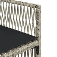 Градински комплект от 13части с възглавници светлосив полиратан