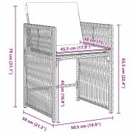 Комплект за хранене в градината 5 pcs Бежово полиратан