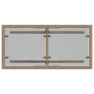 Бистро комплект с възглавници 3 части бежов микс полиратан