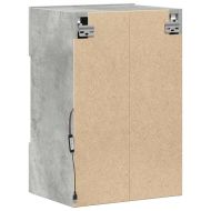 Стенни шкафове с LED светлини за телевизор, 2 бр, бетонно сив, 40x30x60,5 см