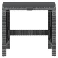 Градински комплект с възглавници 19 части полиратан сив