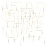 Коледна лампа тип „ледулка“, 100 светодиода, топло бяло, 10 м, акрил, PVC