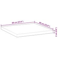 Плот за маса квадратен 60x60x2 см масивна акация