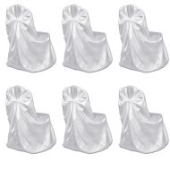 Калъфи за столове, за сватба, бели – 6 броя