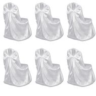 Сватбени калъфи за столове, 12 бр, бели