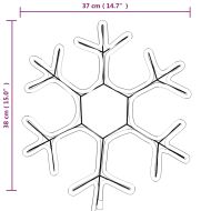 Коледни фигури снежинки с LED, 3 бр, топло бяло, 38x37 см
