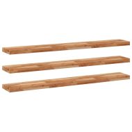Плаващ рафт, 3 бр, 160x20x4 см, маслен финиш, акация масив