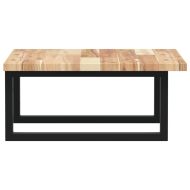 Стенен рафт за мивка, стомана и масивно дърво акация