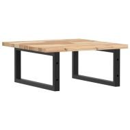 Стенен рафт за мивка, стомана и масивно дърво акация