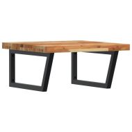 Стенен рафт за мивка, стомана и масивно дърво акация