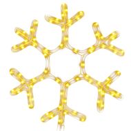 Коледна фигура снежинка със 72 светодиода, топло бяло, 38x37 см